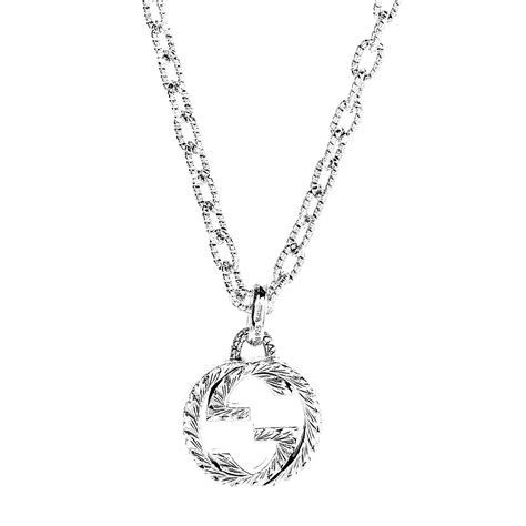 925 Sterling Silver Interlocking G Pendant Necklace 